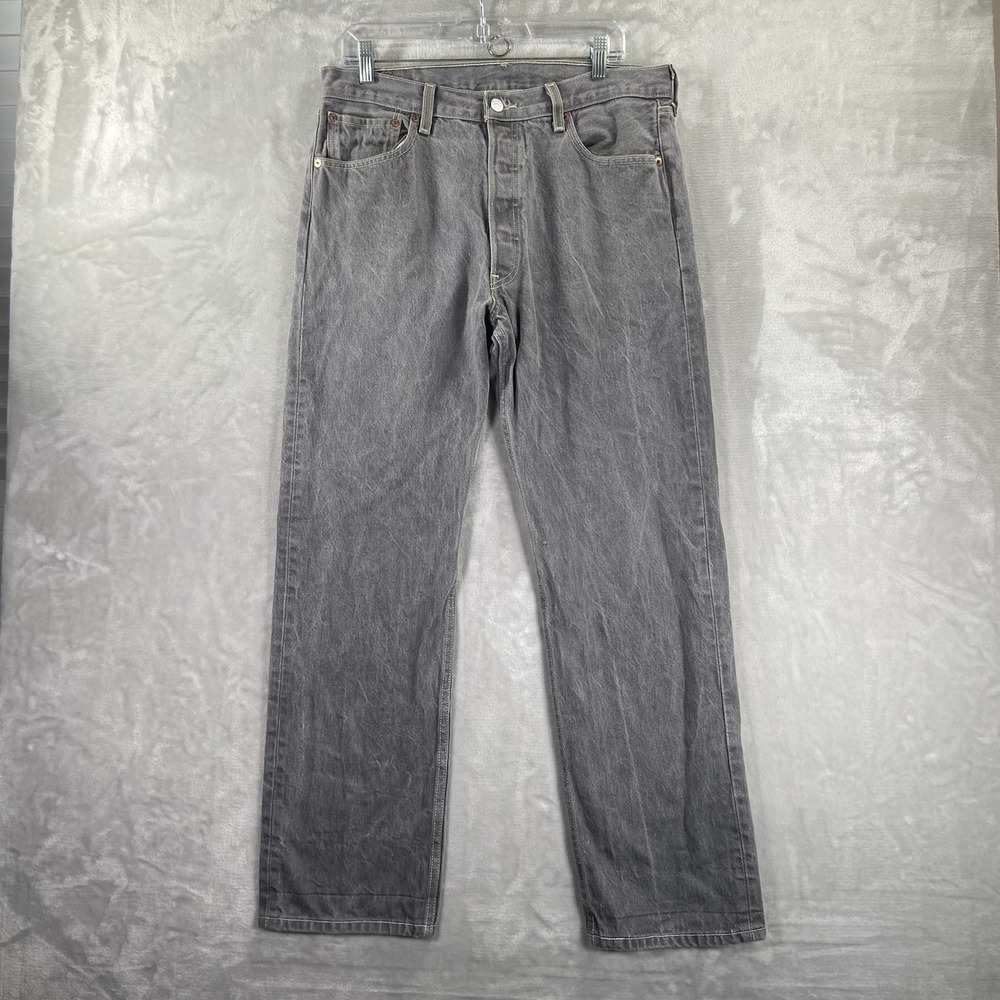 Levi's 501XX Jeans men's 33x30 Original Straight Fit Button Fly Denim Gray Y2K
